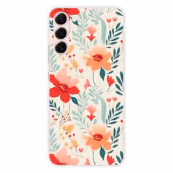 Coque Silicone Imprimée - 1001 Coques - Samsung Galaxy S23 Plus - Motif Floral - Souple - Transparent