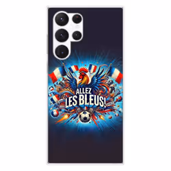 Coque en silicone - Compatible Samsung Galaxy S23 Ultra - design allez les bleus