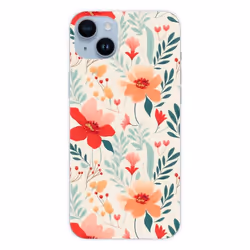 Coque Silicone Imprimée - 1001 Coques - iPhone 14 Plus - Motif Flower Wall - Protection Optimale - Souple