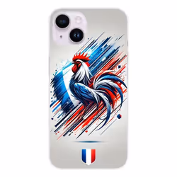 Coque en silicone - Compatible Apple iPhone 14 - design coq francais