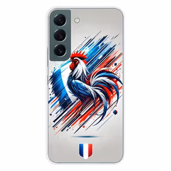 Coque en silicone - Compatible Samsung Galaxy S22 - design coq francais