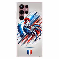 Coque en silicone - Compatible Samsung Galaxy S22 Ultra - design coq francais
