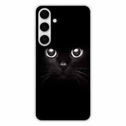 Coque en silicone - Compatible Samsung Galaxy S24 FE - design yeux de chat