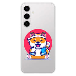 Coque en silicone - Compatible Samsung Galaxy S24 FE - design shiba ninja
