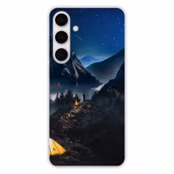 Coque en silicone - Compatible Samsung Galaxy S24 FE - design seul en montagne