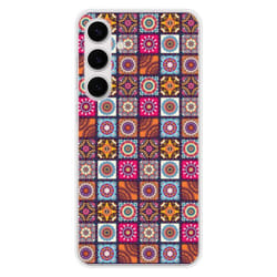 Coque en silicone imprimée - 1001 coques - Samsung Galaxy S24 FE - Patchwork Mandala - Multicolore - Semi-rigide