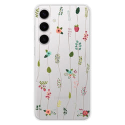 Coque en silicone - Compatible Samsung Galaxy S24 FE - design montee de fleurs