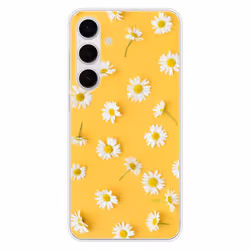 Coque en silicone - Compatible Samsung Galaxy S24 FE - design marguerittes