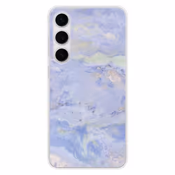 Coque en silicone - Compatible Samsung Galaxy S24 FE - design marbre bleu