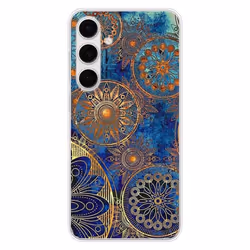 Coque en silicone imprimée - 1001 coques - Samsung Galaxy S24 FE - Mandalla bleu - Protection optimale - TPU Gel