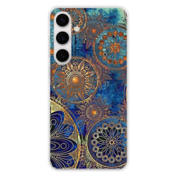 Coque en silicone imprimée - 1001 coques - Samsung Galaxy S24 FE - Mandalla bleu - Protection optimale - TPU Gel