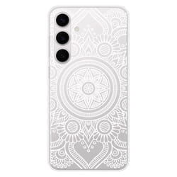 Coque en silicone imprimée - 1001 coques - Samsung Galaxy S24 FE - Mandala blanc - Protection optimale - TPU Gel