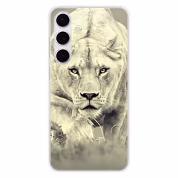 Coque en silicone - Compatible Samsung Galaxy S24 FE - design lionne
