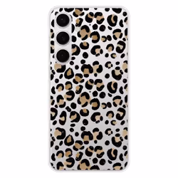 Coque en silicone - Compatible Samsung Galaxy S24 FE - design leopard