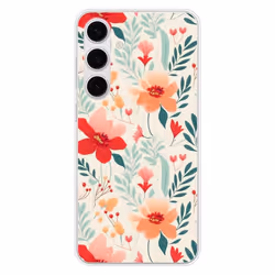 Coque Silicone Imprimée - 1001 Coques - Samsung Galaxy S24 FE - Motif Floral - Souple - Transparent