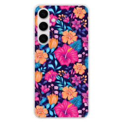 Coque Silicone Imprimée - 1001 Coques - Samsung Galaxy S24 FE - Fleurs Exotiques - Souple - Transparent