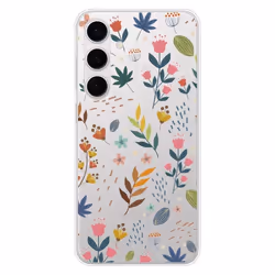 Coque Silicone Imprimée - 1001 Coques - Samsung Galaxy S24 FE - Fleurs Colorées - Souple - Protection Optimale