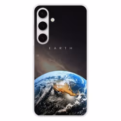 Coque en silicone - Compatible Samsung Galaxy S24 FE - design earth