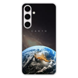 Coque en silicone - Compatible Samsung Galaxy S24 FE - design earth