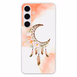Coque en silicone imprimée compatible Samsung Galaxy S24 FE Dreamcatcher Lune