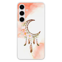 Coque en silicone imprimée compatible Samsung Galaxy S24 FE Dreamcatcher Lune