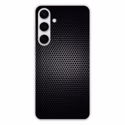 Coque en silicone - Compatible Samsung Galaxy S24 FE - design dark metal
