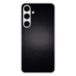 Coque en silicone - Compatible Samsung Galaxy S24 FE - design dark metal