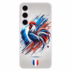 Coque en silicone - Compatible Samsung Galaxy S24 FE - design coq francais