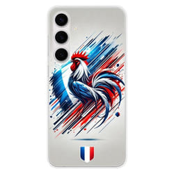 Coque en silicone - Compatible Samsung Galaxy S24 FE - design coq francais