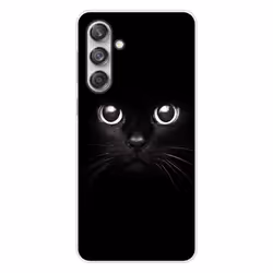 Coque en silicone - Compatible Samsung Galaxy M55 5G - design yeux de chat