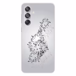Coque en silicone - Compatible Samsung Galaxy M55 5G - design valse des notes