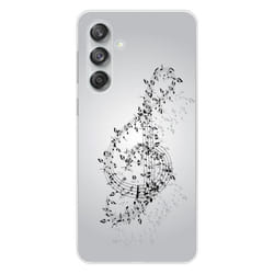 Coque en silicone - Compatible Samsung Galaxy M55 5G - design valse des notes