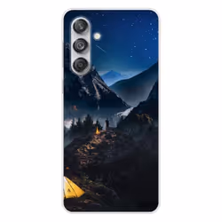 Coque en silicone - Compatible Samsung Galaxy M55 5G - design seul en montagne