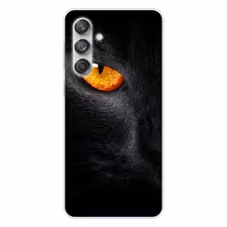 Coque en silicone - Compatible Samsung Galaxy M55 5G - design oeil de panthere