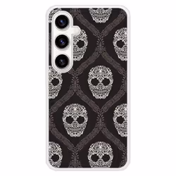 Coque en silicone renforcé - Samsung - Galaxy S23 FE - Floral skull - Multicolore - Semi-rigide