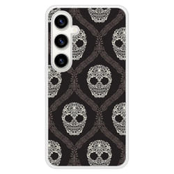 Coque en silicone renforcé - Samsung - Galaxy S23 FE - Floral skull - Multicolore - Semi-rigide