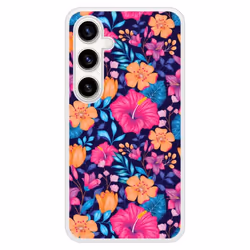 Coque Silicone Renforcée - Samsung - Galaxy S23 FE - Fleurs Exotiques - Multicolore - Souple