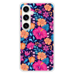 Coque Silicone Renforcée - Samsung - Galaxy S23 FE - Fleurs Exotiques - Multicolore - Souple