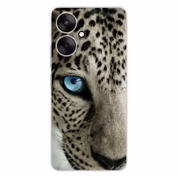 Coque en silicone - Compatible Xiaomi Redmi 13C 5G - design oeil de leopard