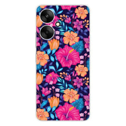 Coque Silicone Imprimée - 1001 Coques - Xiaomi Redmi 13C 5G - Fleurs Exotiques - Souple - Transparent