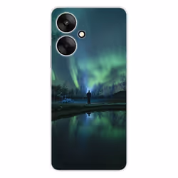 Coque en silicone - Compatible Xiaomi Redmi 13C 5G - design aurores boreales