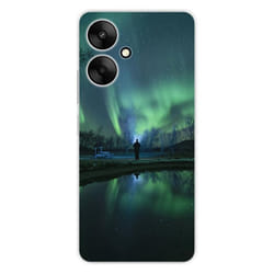 Coque en silicone - Compatible Xiaomi Redmi 13C 5G - design aurores boreales