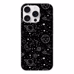 Coque en silicone - Compatible Apple iPhone 16 Pro - design galaxy draw