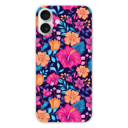 Coque Silicone Imprimée - 1001 Coques - iPhone 16 Plus - Fleurs Exotiques - Souple - Transparent