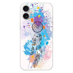 Coque en silicone imprimée compatible Apple iPhone 16 Plus Dreamcatcher Color