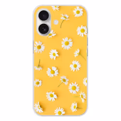 Coque Silicone Imprimée - 1001 Coques - iPhone 16 - Marguerittes - Protection Optimale - Souple