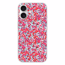 Coque en silicone imprimée compatible Apple iPhone 16 Liberty Wiltshire Rouge