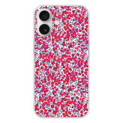 Coque en silicone imprimée compatible Apple iPhone 16 Liberty Wiltshire Rouge