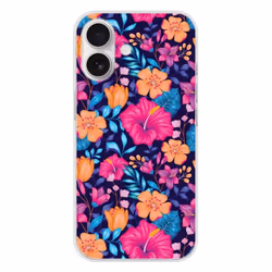 Coque Silicone Imprimée - 1001 Coques - iPhone 16 - Fleurs Exotiques - Protection Optimale - Souple
