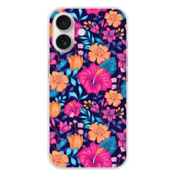Coque Silicone Imprimée - 1001 Coques - iPhone 16 - Fleurs Exotiques - Protection Optimale - Souple